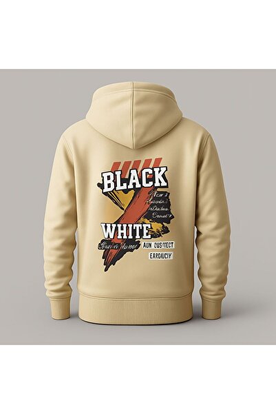 MELOOX سويت شيرت بقلنسوة مطبوع عليه شعار نيويورك - ملابس الشارع للجنسين