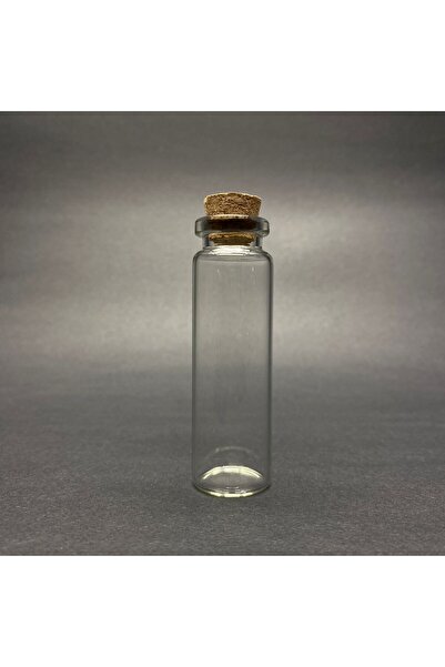 junibeliw 3 Adet Çok Amaçlı Boş 18 cc Şeffaf Cam Küçük iksir Şişesi Mantar Tı...