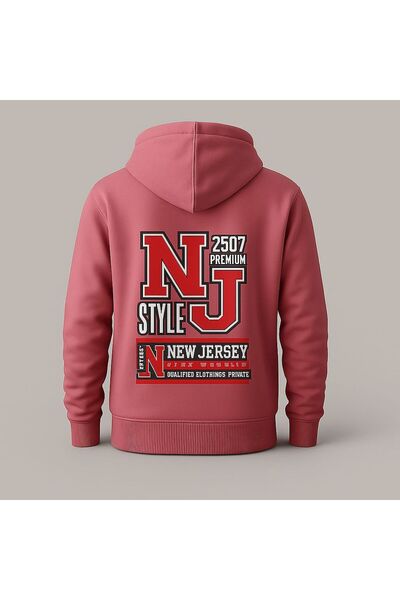 MELOOX Hanorac cu glugă cu imprimeu grafic New Jersey College – îmbrăcăminte ...