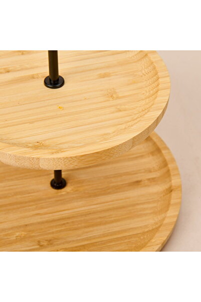 Excellent Houseware Houseware 2 Tier Bamboo Serving Plate