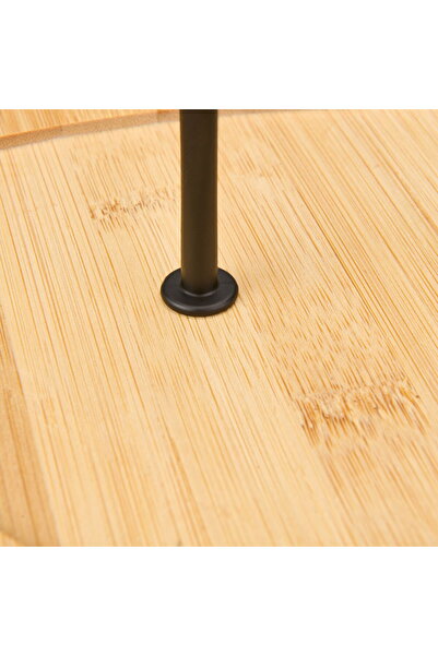 Excellent Houseware Houseware 2 Tier Bamboo Serving Set - Assorti - 25 cm