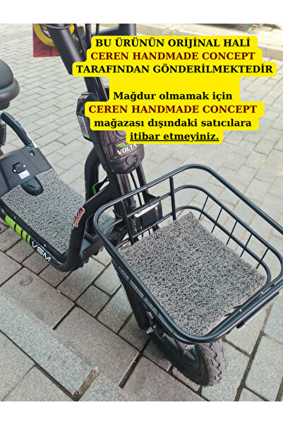 Volta Vsm Uyumlu Paspas ve Ön Sepet Paspası, Gri İkili Vsm Paspas, Elektrikli Bisiklet Aksesuar Vsm Paspas