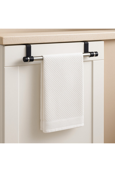 LUNOART Mutfak & Banyo İçin Metal Havluluk – Montajsız Kapak Askısı