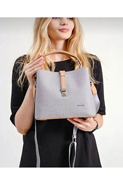 Just Polo Women's Embossed Adjustable Strap Stylish Hand and Shoulder Bag Shoulder Bag Size: 20 X 22 cm