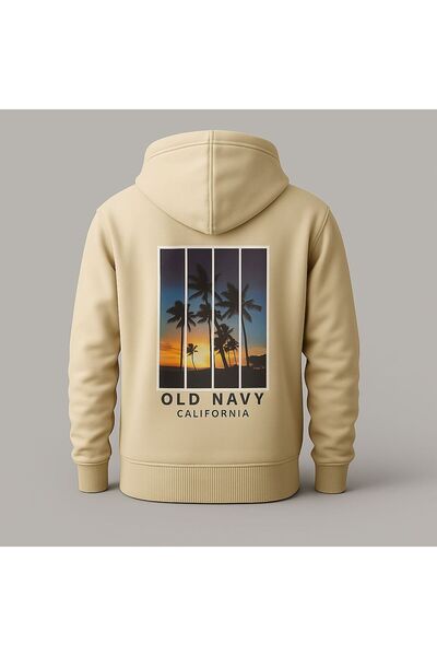 MELOOX سويت شيرت بقلنسوة مطبوع عليه رسومات غروب الشمس من كاليفورنيا باميلي - ملابس الشارع للجنسين