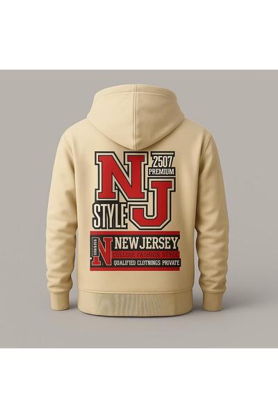 MELOOX Hanorac cu glugă cu imprimeu grafic New Jersey College – îmbrăcăminte ...