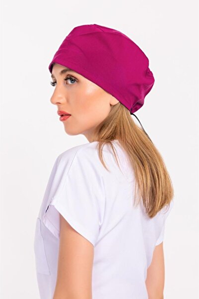 Nur Medikal Giyim Unisex Düz Koyu Pembe Doktor Hemşire Hastane Medikal Cerrah...