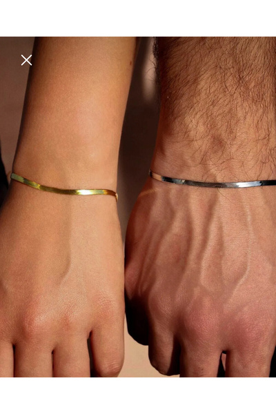 BES Unises Kararmaz Çelik 2’Li Yassı İtalyan Hediyelik Ve Arkadaşlık Sevgili ...