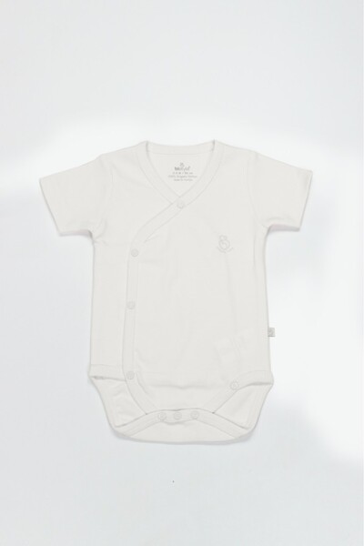 NW NessiWorld قميص نيسيوورلد بيستايل العضوي الطبيعي ذو الطراز الأساسي بصف أزرار واحد ونصف كم طراز BS17101 إكرو