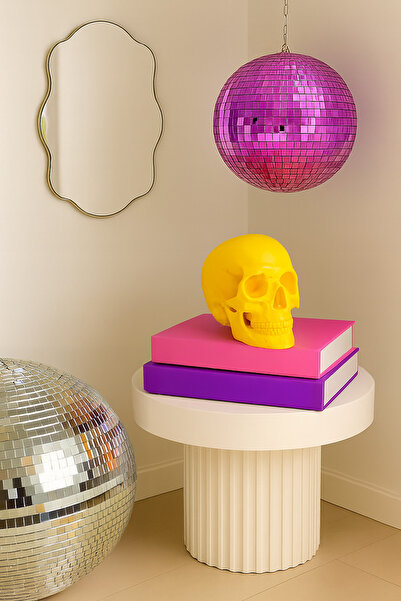 zebu3Design Dekoratif Kuru Kafa Figürü - Sarı | Modern Masaüstü Obje | Ev ve ...