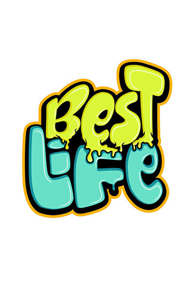 MegaSticker Best Life Sticker Araba, Motorsiklet, Kask, Laptop, Cam Sticker 1...
