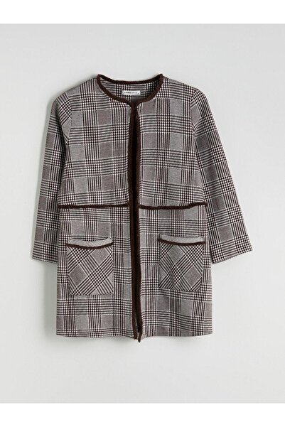 LC Waikiki Bisiklet Yaka Desenli Kadın Hırka (W5)