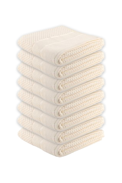 Özdilek Azra 50X90 cm Hand-Face Towel Cream 8-Pack