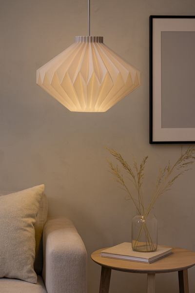 Limon 3D Desing Beyaz Origami Desenli Modern Sarkıt Avize – Salon, Yatak Odası, Mutfak, Koridor, Cafe Aydınlatma