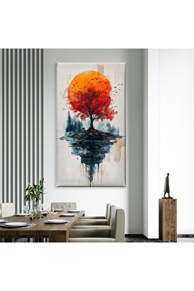 ESLEM SONBAHAR IŞIĞI TEMALI BASKILI KANVAS TABLO