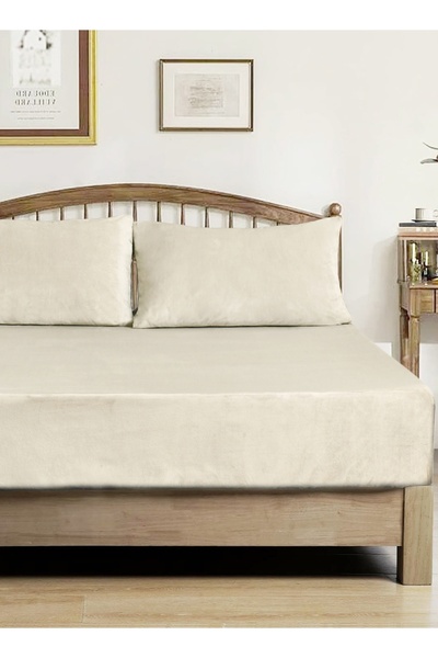 Master Home Textile طقم ملاءات مخملية ملائمة - 3 قطع، مقاس كينج، ناعم ودافئ ومريح، يناسب سرير مزدوج 200×200 سم