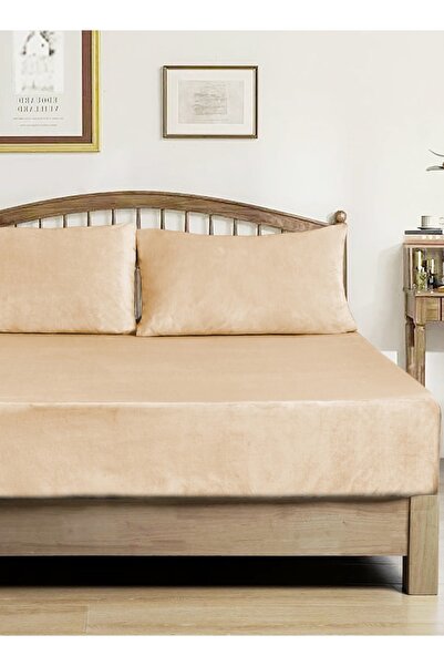 Master Home Textile Velvet Fitted Sheet Set – 3Pcs, Queen Size, Soft, Warm & Cozy, Fits 160x200 cm Single & Half Bed