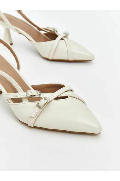 LC Waikiki İzr Yeni Sezon Deri Görünümlü Sivri Burun Kadın Topuklu Ayakkabı