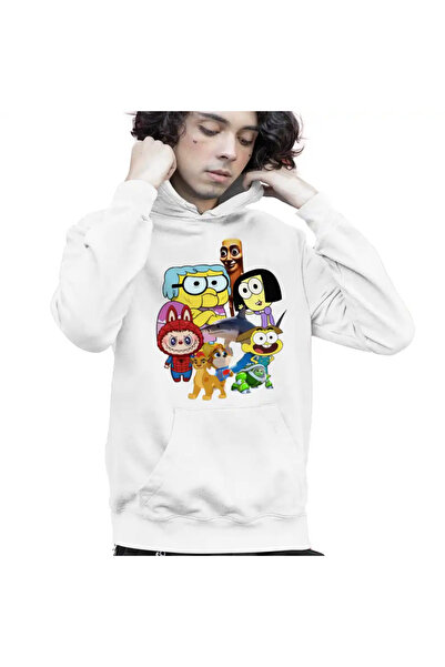 OEM Hanorac Copii Baieti Familia Green Labubu Paienjenel Tung Sahur Robogobo