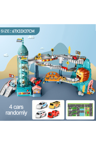 Choice3 5503-8 سيارة سكة حديد كهربائية، بناء ديناصور، موقف سيارات، مغامرة، سب...