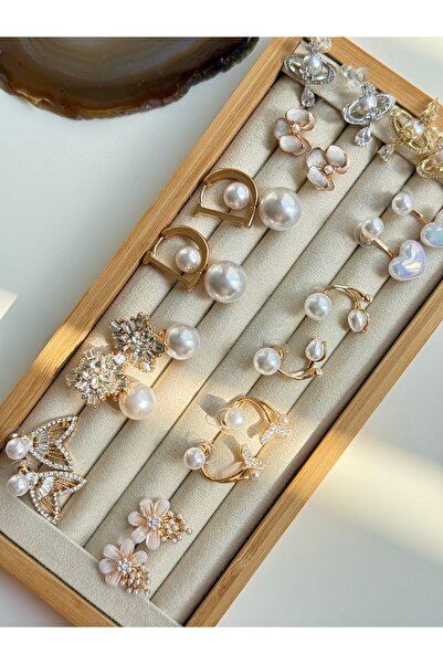 YOUES JEWELRY 316L Çelik Modern İncili Kadın Küpe