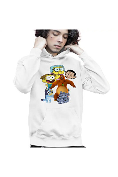 OEM Hanorac Copii Baieti Familia Green Mr Bean Grizzy Lemingii Bluey Ursu Bunica