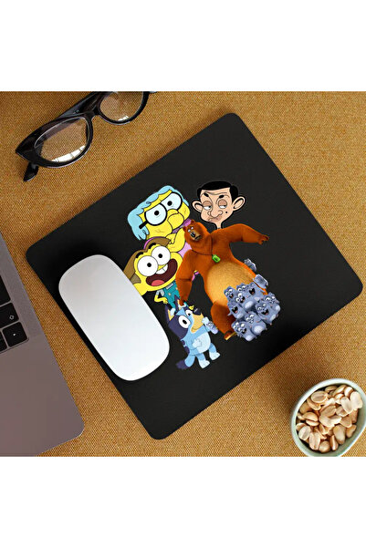 OEM Mousepad Green Family Mr Bean Grizzy Lemmings Bluey Bear Grandma