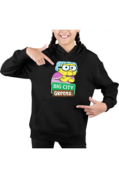 OEM Hanorac Copii Fete Bunica Familia Green la Oras Big City