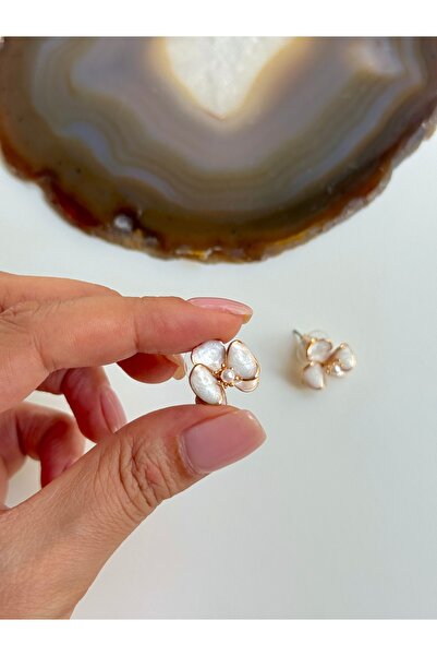 YOUES JEWELRY 316L Çelik Modern İncili Kadın Küpe