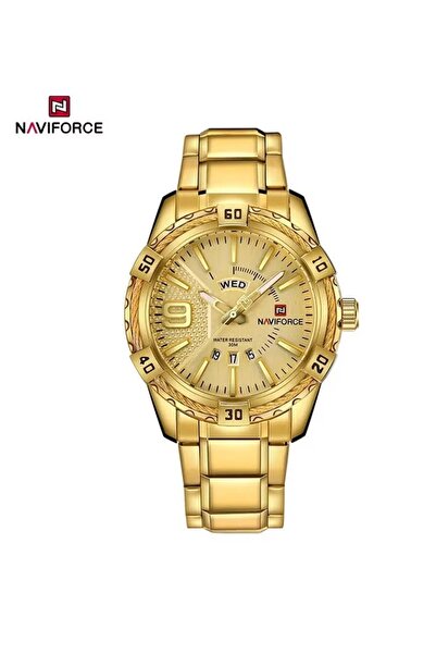 Naviforce ساعة كوارتز فاخرة مع عرض التاريخ للرجال، ساعة كاجوال مقاومة للماء