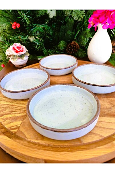 Madame Coco Droit Açık Gri 10 cm 4'lü Kase Seti