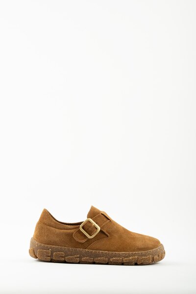 selinshoes Дамски мокасини Cerina от велур с регулируема златна катарама - TABA SUEDE