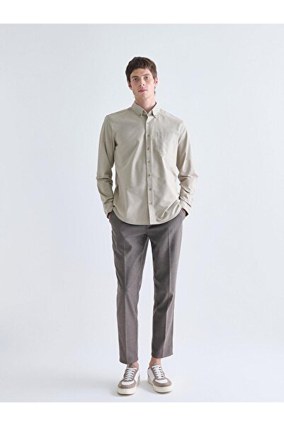 LC Waikiki Regular Fit Uzun Kollu Armürlü Erkek Gömlek (W5)