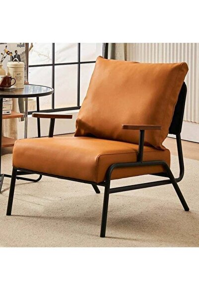 Crestj Luxury Leather Chair || Orange