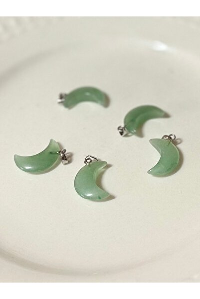 Taş-Mir Ay Şeklinde Aventurin Kolye Ucu 1 Adet