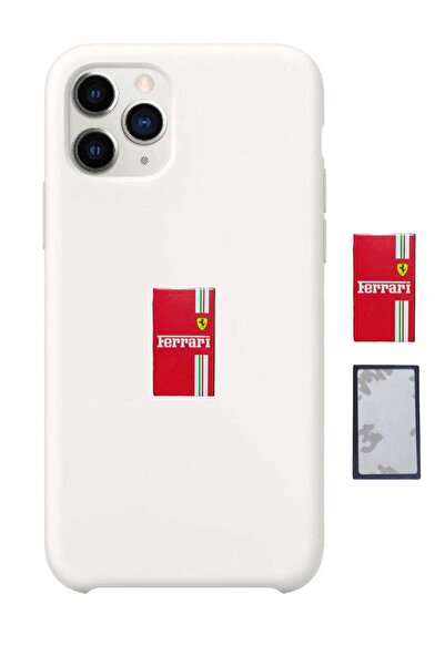 Ferrari ملصق على شكل ظهر الهاتف المحمول، ملصق معدني ذاتي اللصق