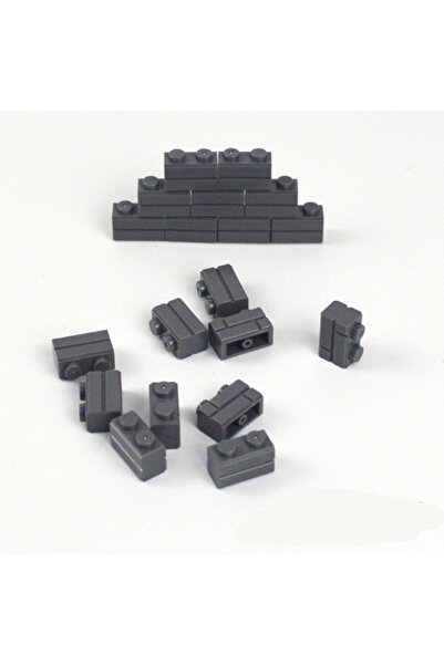 choice2 120 قطعة من الطوب الرمادي الداكن، مقاس 1x2، حبيبات صغيرة، طوب جدران س...