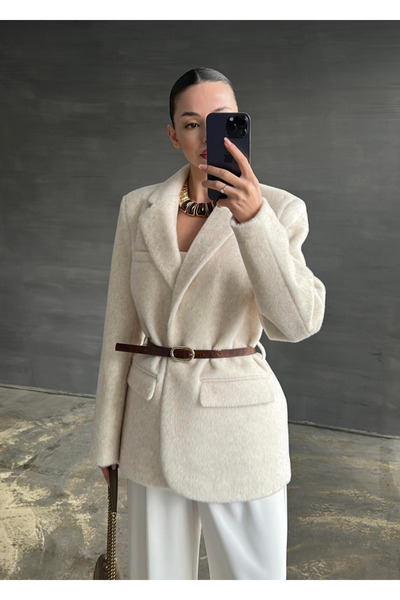 My Blog Ecru Plush Jacket - 9490