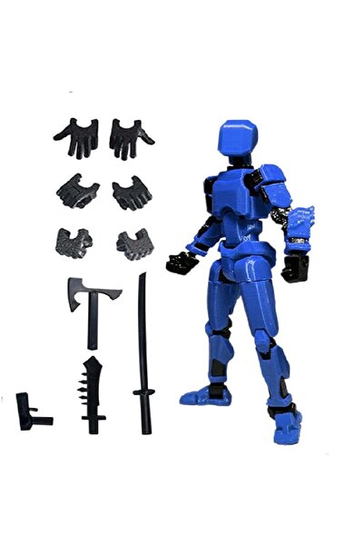 Choice11 Blue Titan 13 Action Figures T13 Figure 3D Printed Multi-ed Movable ...