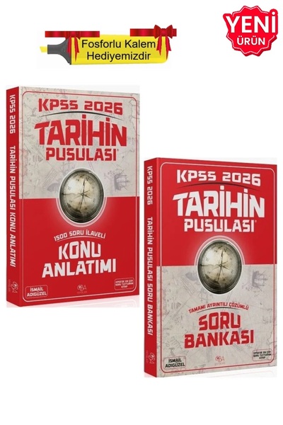 CBA Yayınları 2026 - KPSS Lisans Tarihin Pusulası Konu Anlatımı + Tamamı Çözümlü Soru Bankası - İsmail Adıgüzel