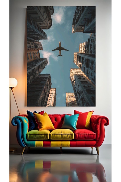 özkacar FLYING LOW AIRCRAFT V1 Home Wall Salon Salon de înfrumusețare Birou M...