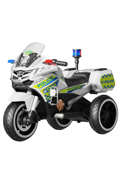 SmartSeller Motocicletă Electrică pentru Copii POLICE cu Efecte Sonore, Lumin...