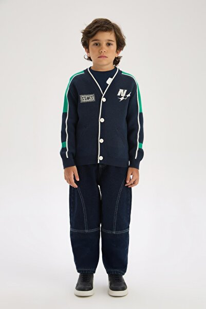 Nebbati Bg Store Boys' Navy Blue Cardigan