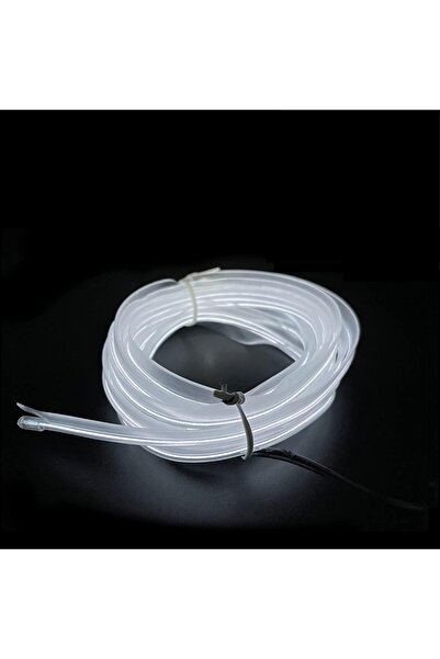 Generic Car LED EL Wire Neon Light Strip with 12V Cigarette Lighter Adapter for Interior Decoration White