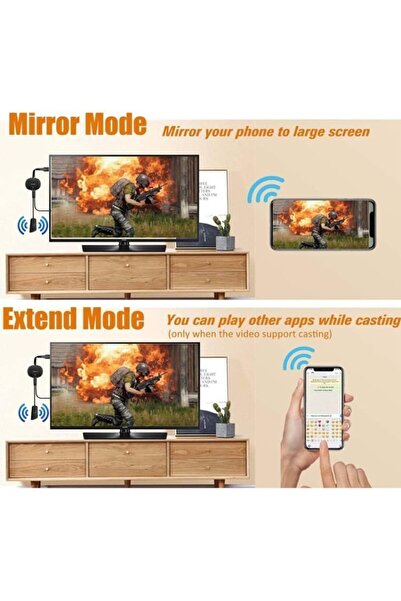 MiraScreen G18 Wireless HD Home TV Screen Projector, 2.4G+5G 4K (Black)