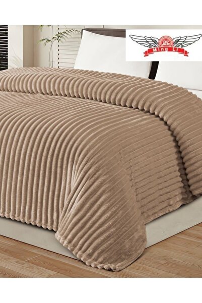MİNG Lİ Soft & Warm 1500 grams Striped Flannel Blanket - Versatile Double Blanket, 220x200cm, & All Seasons