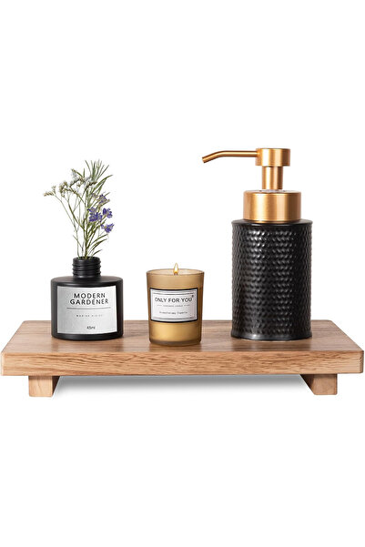 Elindor ® Raft decorativ pentru baie, suport de săpun din lemn, maro