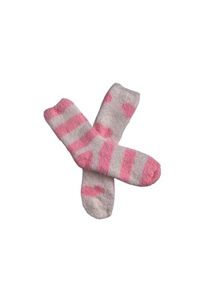 Ecrou 2 ζευγάρια ριγέ ζεστές κάλτσες ροζ