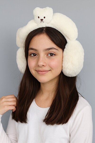 TAKIŞTIR Plush Headphones with White Teddy Bear Figure