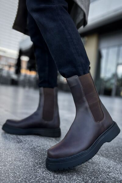 Deridün Yıldız Shoes MN223 - CST أحذية ألاسكا للرجال باللون البني